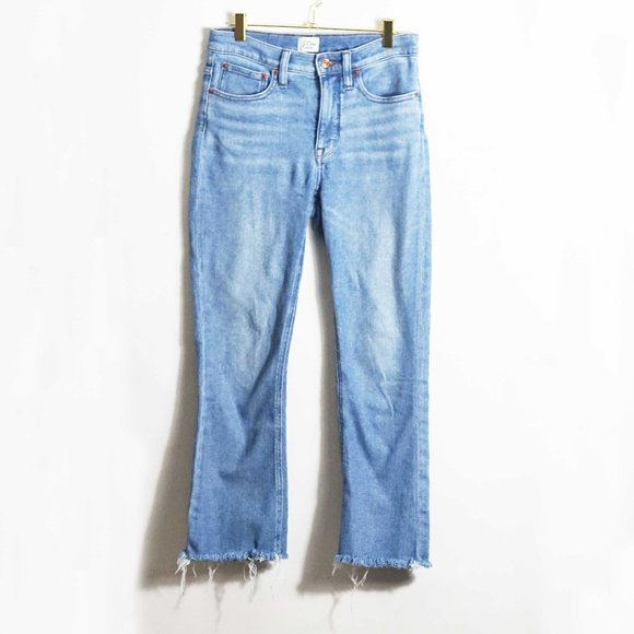 J. Crew Billie Demi Boot Crop Jeans in Cornflower Wash 27 - Picture 2 of 5